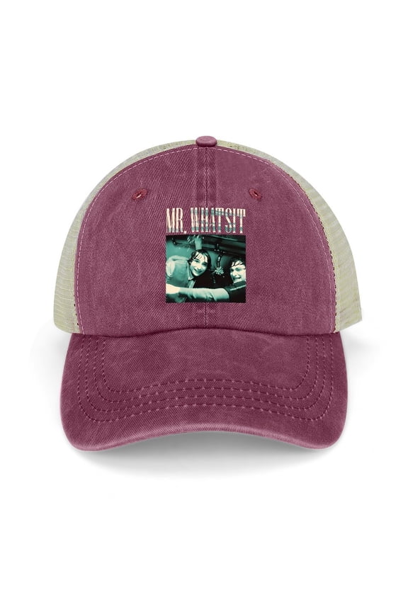Mr. Whatsit Wine Red Baseball Cap for Men Women, Adjustable Snapback Hats Trucker Hat