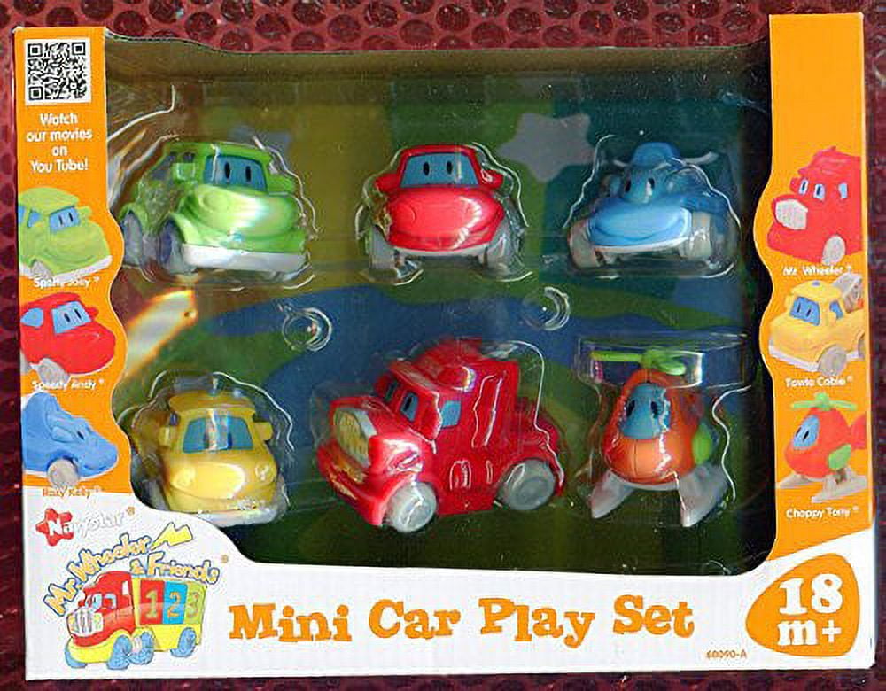 Mr Wheeler & Friends Mini Car Play Set 6 Cars