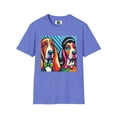 thumbnail image 1 of Mr an Mrs Basset Hounds POPArt3 Unisex Softstyle T-Shirt, 1 of 10