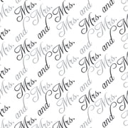 Graphics and More 30 x 72 Mr. and Mr. Black and White Gay Wedding Gift Wrap Paper Roll