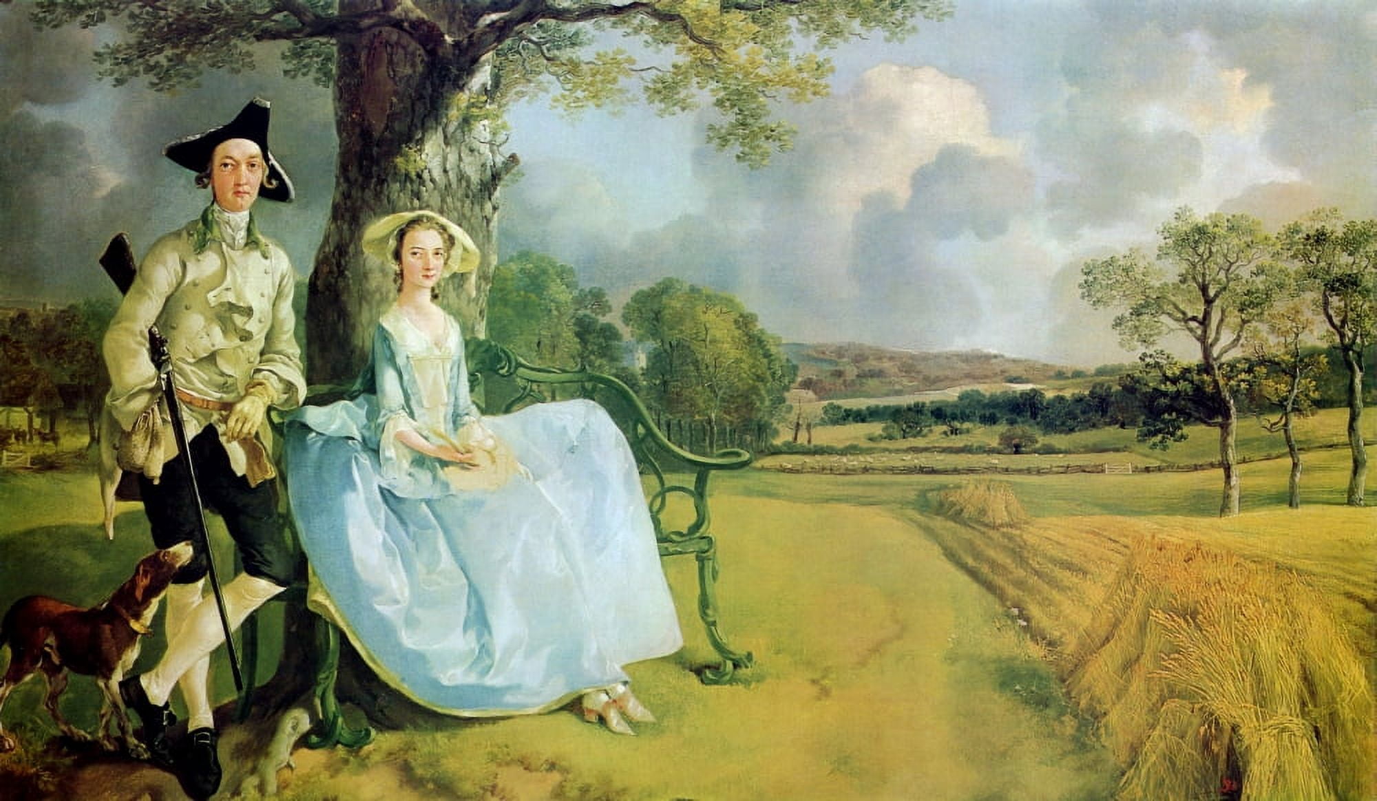 Mr and Mrs Andrews 1750 Canvas Art - Thomas Gainsborough (24 x 36)