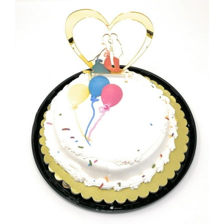 Mr and Mrs Cake Topper Acrylic Love Wedding Cake Topper Love Heart Bride and Groom Cake Topper (Golden)