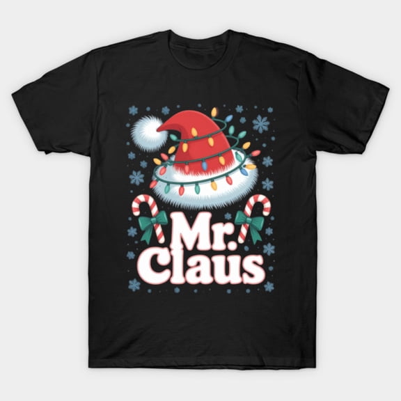 Mr and Mrs Claus Couples Matching Christmas Pajamas Saint Nicholas G5448 Unisex T-Shirt, Up to Size 5XL
