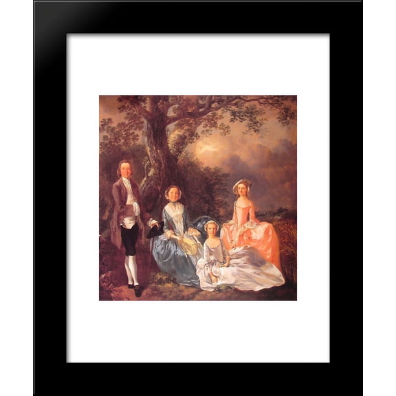 Mr. and Mrs. John Gravenor and their Daughters, Elizabeth and Ann 20x24 Framed Art Print by Thomas Gainsborough