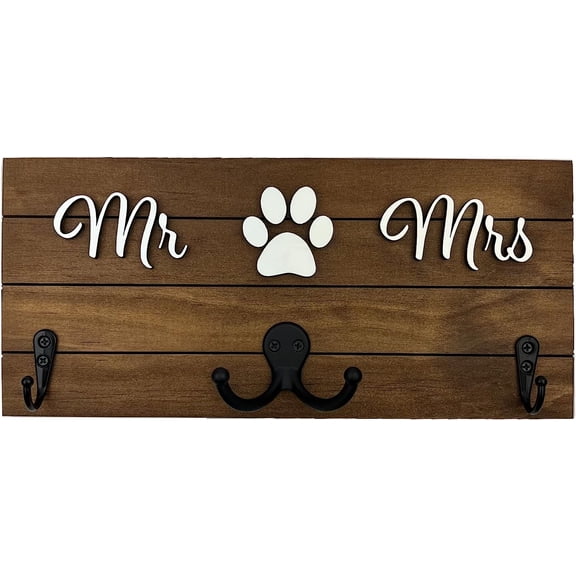 Mr and Mrs Key Holder(Mocha-White),Pine Wood,Handmade