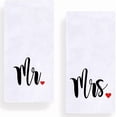 thumbnail image 1 of Mr and Mrs Kitchen Dish Towel 18 x 26 Inch, Couple Newlyweds Tea Towels Dish Cloth for Cooking Baking Weing or Engagement Gift Set of 2, 1 of 6