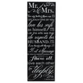 thumbnail image 1 of Mr and Mrs Love Verses Black and White 5 x 14 Wood Wall Art Sign Plaque, 1 of 1