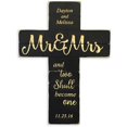 thumbnail image 1 of Mr. and Mrs. Personalized Black Wood Cross, 1 of 1