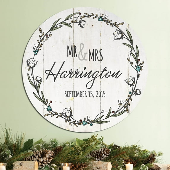 Mr. and Mrs. Personalized Tin Sign