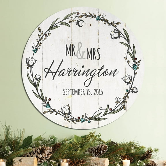 Mr. and Mrs. Personalized Tin Sign