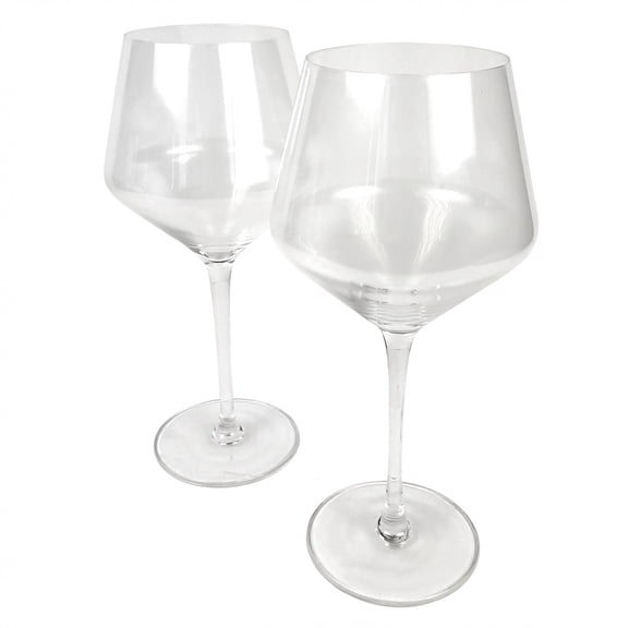 Mr. and Mrs. Red Wine Glasses Elegant Estate Collection Set of 2