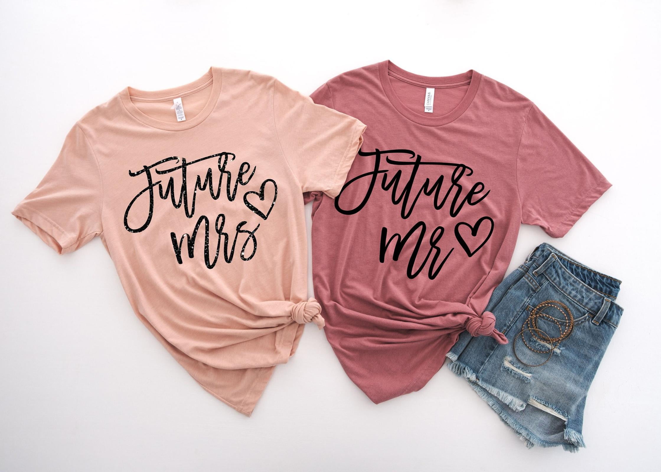 Mr and Mrs Shirt, Custom Future Mrs Shirt, Future Mr T-Shirt, Wedding ...