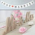 thumbnail image 1 of Wood Mr and Mrs Signs with Just Married Banner, Wooden Freestanding Letters for Photo Props, Rustic Dec, 1 of 14