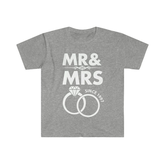 Mr and Mrs Since 1997 Wedding Anniversary Unisex T-shirt S-3XL