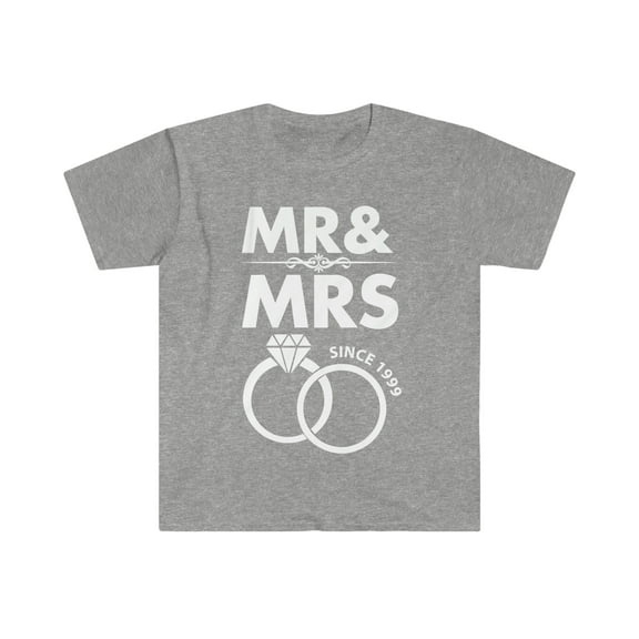 Mr and Mrs Since 1999 Wedding Anniversary Unisex T-shirt S-3XL
