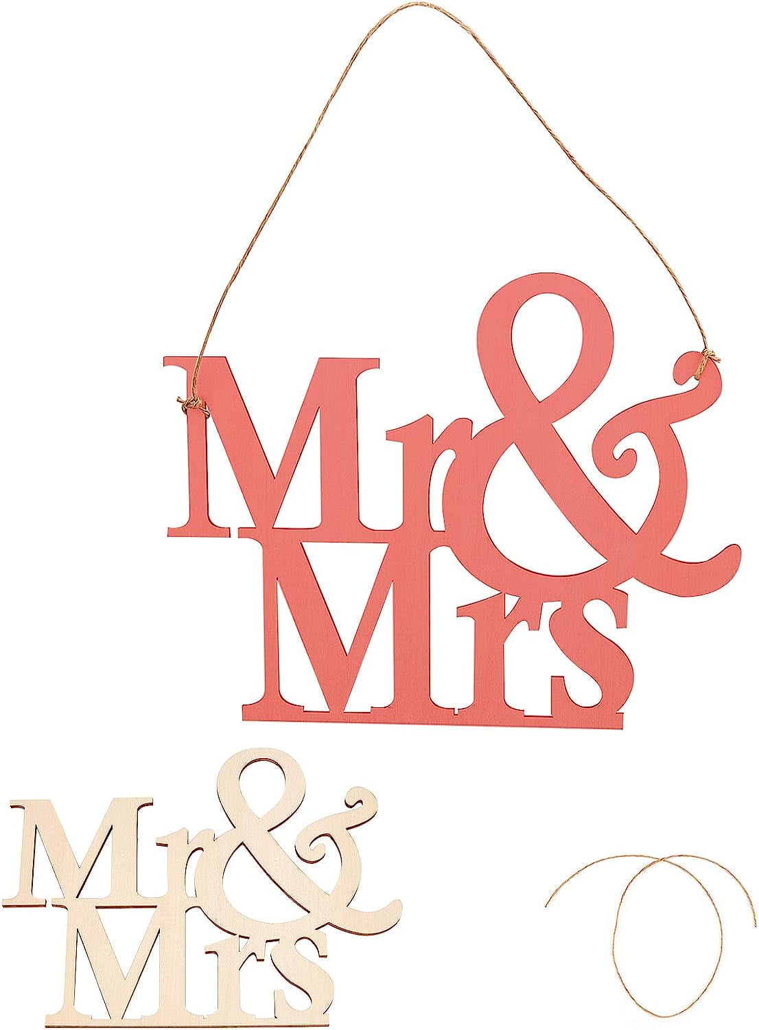 Mr and Mrs Wood Sign Wooden Letter Sign DIY Block Words Sign for ...