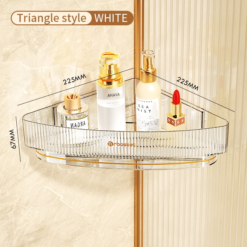 Mr basket toilet triangle storage rack hand washing non perforated wall ...