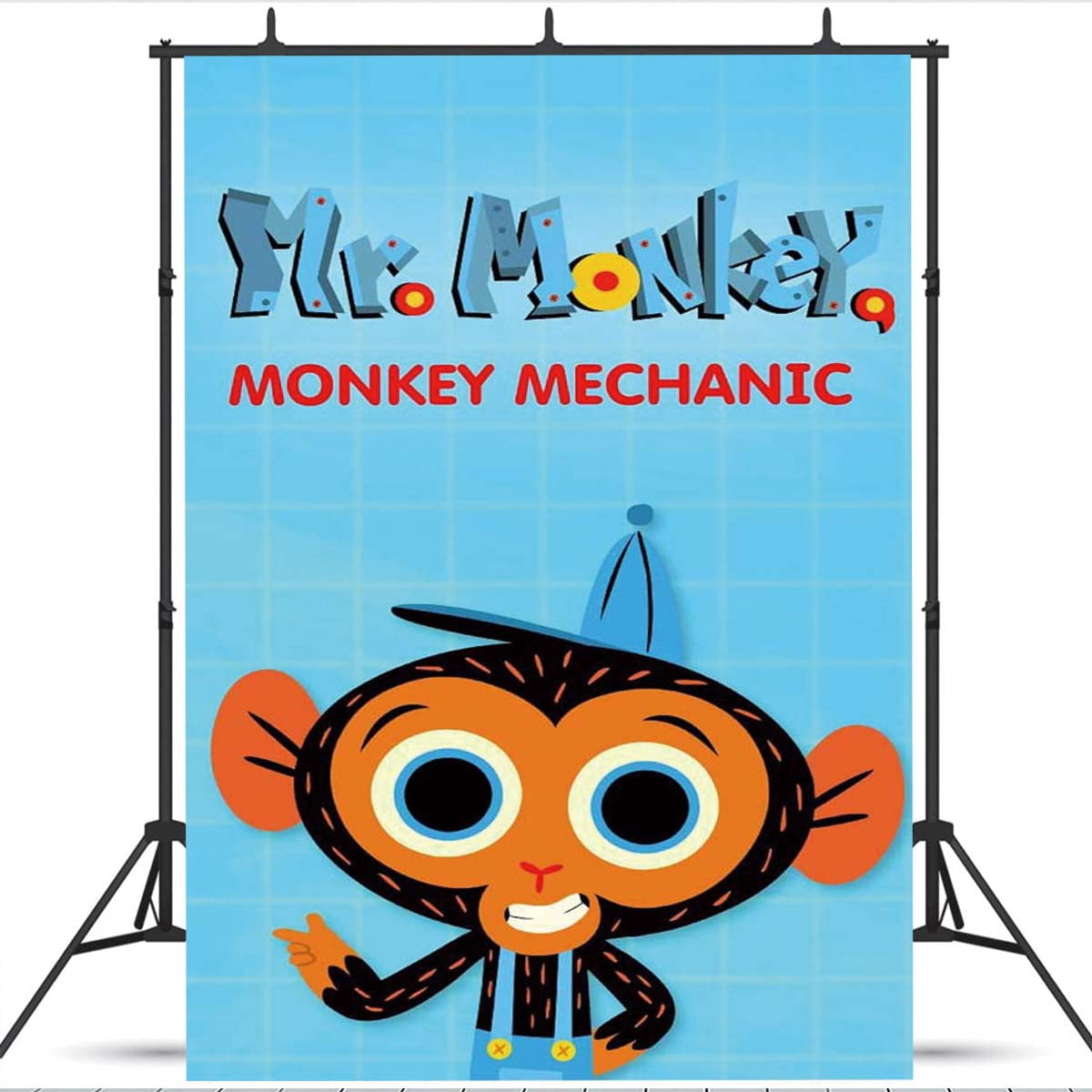 Mr monkey school Backdrop Background Banner Birthday Party Supplies ...