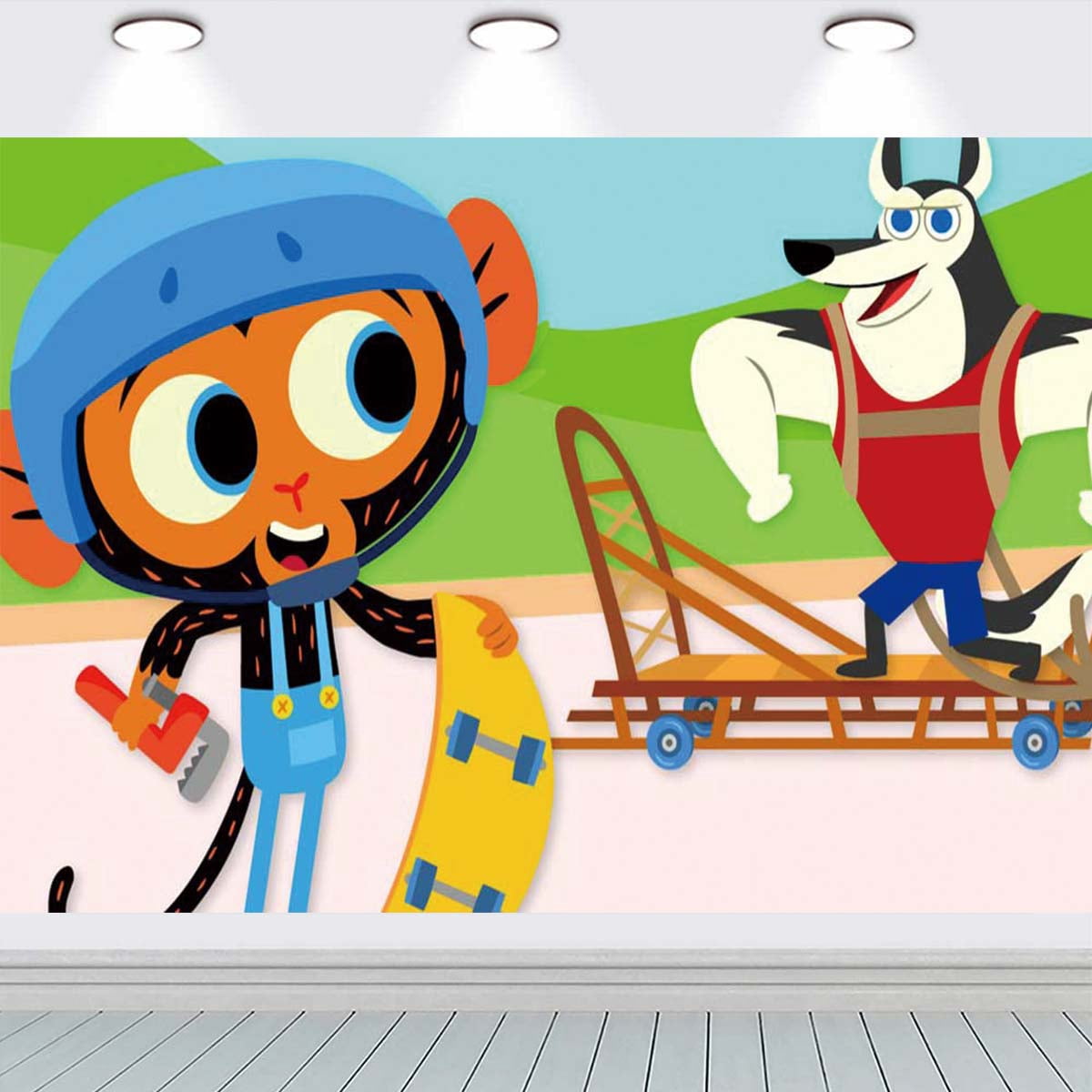 Mr monkey school Backdrop Background Banner Taspestry Wall Decor ...