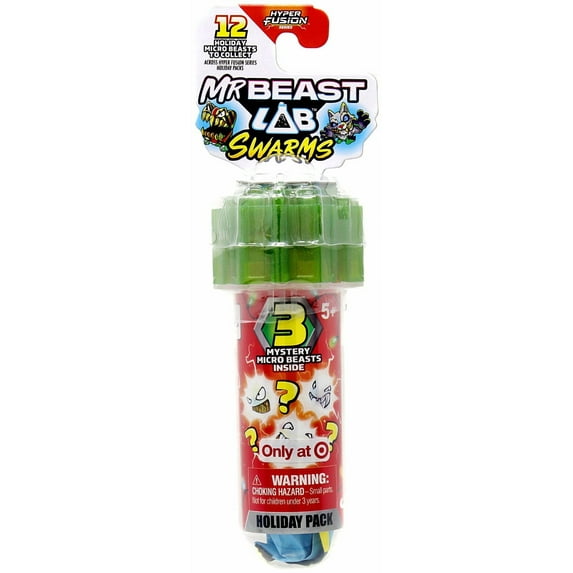 MrBeast Lab Hyper Fusion Series Holiday Pack Test Tube Mystery Pack (3 RANDOM Micro Beast Figures)