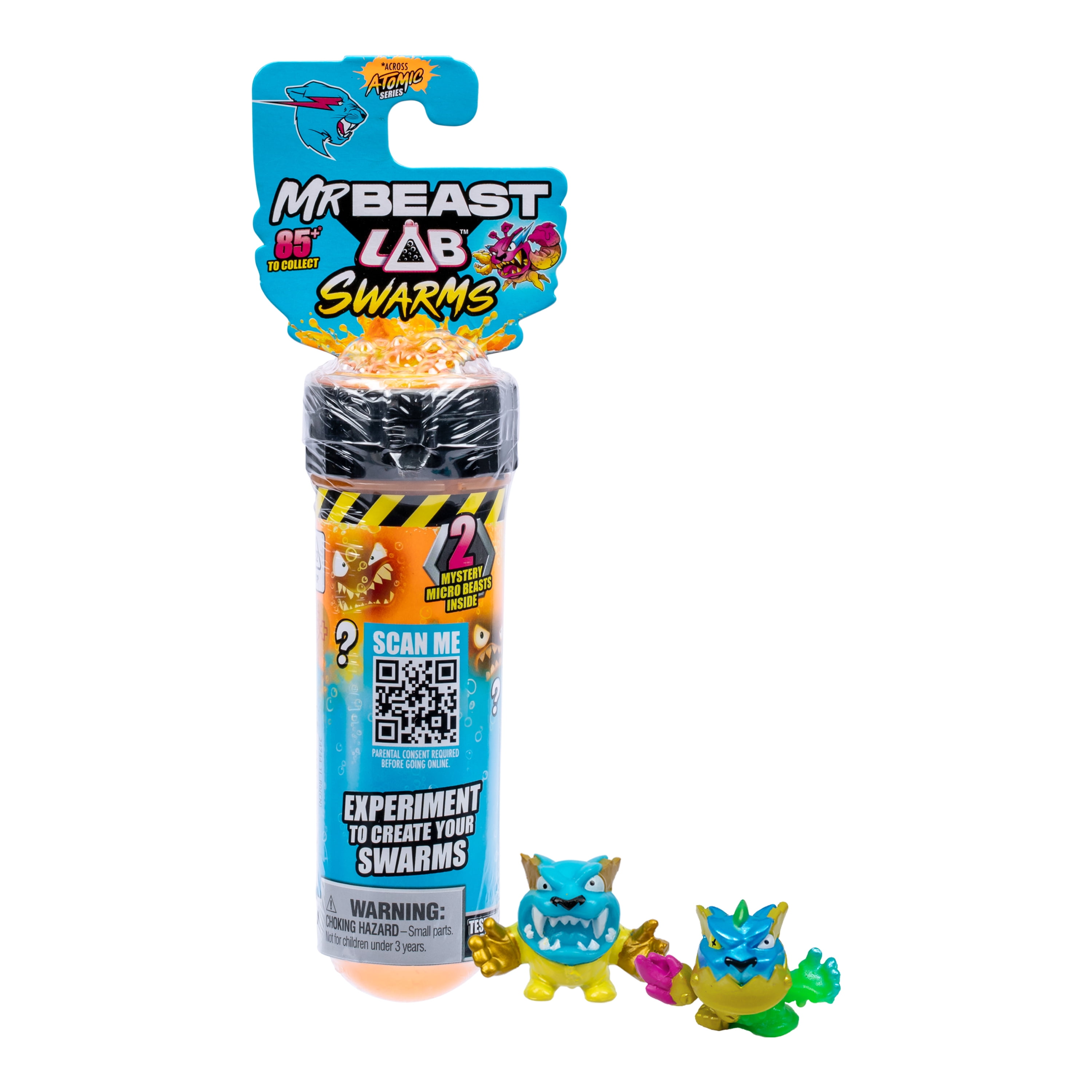 MrBeast Lab Swarms Atomic Series Test Tube 2pk, 1 inch Swarms Action Figures 85+ to Collect, Ages 5+