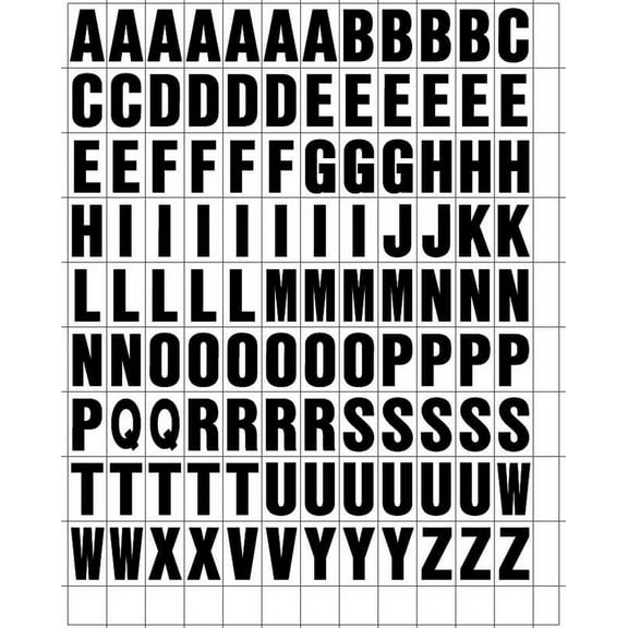 MrLetter Vinyl Reflective Letters Self-Adhesive, 100 Count
