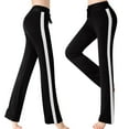 thumbnail image 1 of Mrasaso Flare Leggings for Women Wide Leg Pants Slim Fit Casual Tummy Control Yoga Trouser Pants Flare Pants Lounge Pajama Pants, 1 of 9