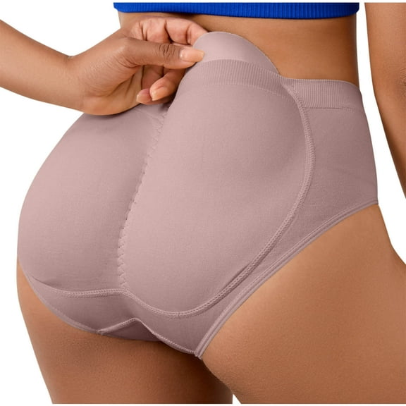 Mrasaso Padded Underwear for Women Butt Lifter Panties Booty Pads Butt Enhancer Boyshorts Shapewear Briefs