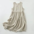 thumbnail image 1 of Mrasaso Seasonal Savings! Floral Dress for Women,Women's Neck Skirt Front and Back Two Shoulder Strap Skirt Linen Sleeveless Dress,Casual & Breezy for Hot DaysWhite 2XL, 1 of 9