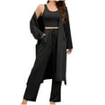 thumbnail image 1 of Mrat 2 Piece Athletic Sweatsuit Fashion Women Solid V-Neck High Waist Casual Long Sleeve Tops and Pant Set Pullover Suit Set S-599 Black L, 1 of 8