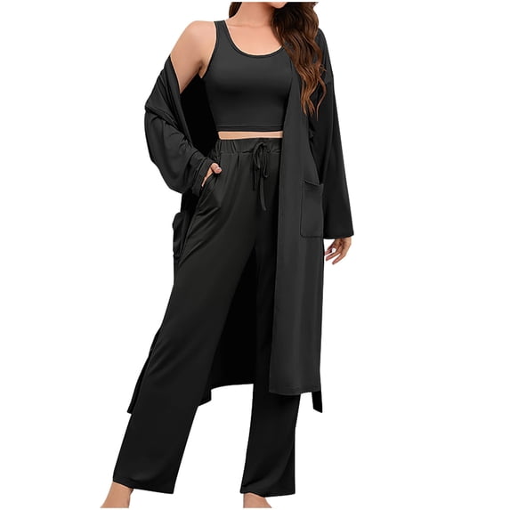 Mrat 2 Piece Athletic Sweatsuit Fashion Women Solid V-Neck High Waist Casual Long Sleeve Tops and Pant Set Pullover Suit Set S-599 Black L