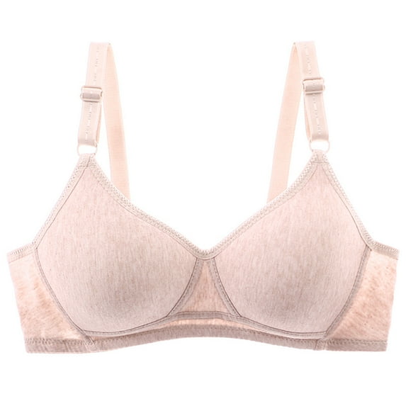 Mrat Bralettes for Women with Support Clearance Women'S Bras No Underwire Lace Bra Style M-793 Big & Tall Size Comt Bra Female V-Neck Hook and Eye Bra Closure Lace Bralette Beige L