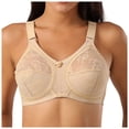 thumbnail image 1 of Mrat Bralettes for Women Comfy T-Shirt Adjustable Bra, Wireless Sheer Bra, Full Cover Bras for Women High Support Everyday Lace Bras S-3 Khaki 110C, 1 of 9