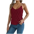 thumbnail image 1 of Mrat Built In Bra Tank Tops Women's Fashion Tank Tops Summer Sleeveless Casual Loose Blouses Built In Bra Tank Tops for Women S-153 Wine S, 1 of 7