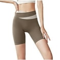 thumbnail image 1 of Mrat Capris Pants for Women Color Matching Hip Lifting Plus Size Pants Wide Leg Pants Plus Size High Waist Exercise Pants Yoga Capris Pants Khaki_C L, 1 of 3