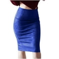 thumbnail image 1 of Mrat Women's Tulle Skirt Full Length Suede Skirt Skirt Cover Ups for Swimwear Women With Split Deerskin Velvet Hollow Out Beach Short Skirts Skirt With High Waist And Buttocks Blue M, 1 of 4