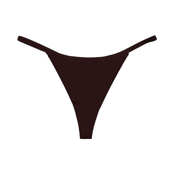 Mrat Cheeky Panties Women's Seamless T Panties European and American Cotton Leopard Print Thongs Low Waist Breathable Panties Boy Short Underwear for Women S-94 Dark Purple M