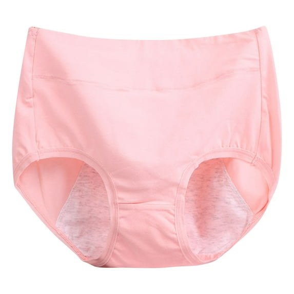Mrat Cheeky Underwear for Women Women's Large Solid Color Leak Proof Menstrual Underwear Leakproof Underwear for Women S-264 Beige 3XL