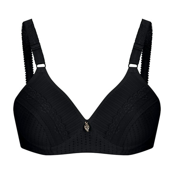Mrat Bralettes for Women with Support Elderly Front Closure Push up Bras Bras Comfortable Seamless Bralettes for Women Front Closure Push up Bras No Wire Bra Black M