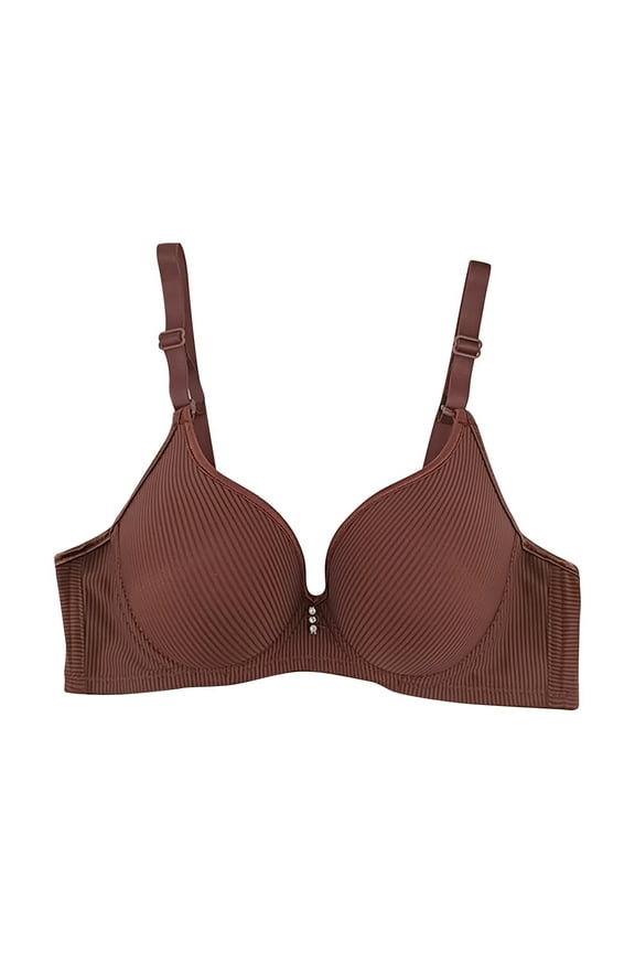 Bras for Large Breasts Womens Lace Beauty Back Solid Cotton Padded Bralettes for Women Bras for Large Breasts Strap Wrap Plus Size Underwear Everyday Bra Coffee 32