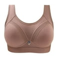 thumbnail image 1 of Mrat Clearance Bras for Pregnancy Supportive Clearance Womens Comfortable Lace Breathable Criss Cross Back Bralette Bra Underwear No Underwire Strapless Sticky Bra L_1 Coffee M, 1 of 3