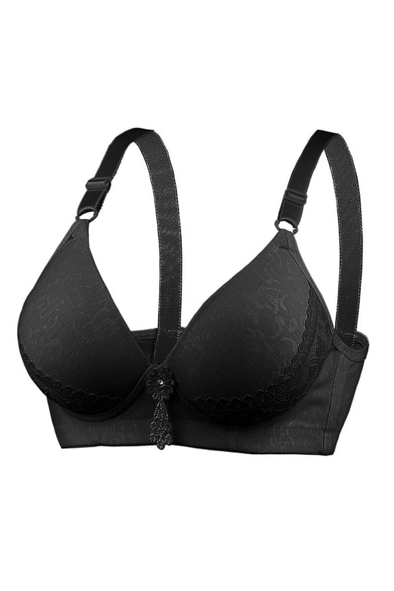 Bras for Women with Lift Womens Comfortable Lace Breathable Bra Strapless Push up Bralettes for Women Plus Size Bras for Women with Lift Underwear Black M