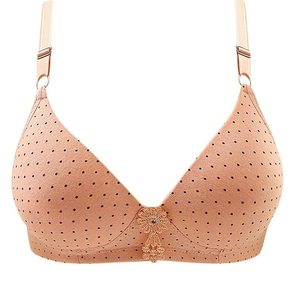 Mrat Clearance Bras for Women Push up Invisible Elderly Front Closure Push up Bralette Full Coverage T Back Lace Bralettes Full Coverage Bralettes for Women Beige S