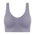 thumbnail image 1 of Mrat Bras for Women Push up Ladies Traceless Comfortable One-Piece Daisy Stretch Seamfree Cami Strap Bralette Bras for Women Push up Sports Push up Bra Woman Underwear Underwear Gray XL, 1 of 6