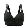 thumbnail image 1 of Mrat Clearance Bras for Women Push up Underwear No Underwire Bralette for Women Sports Bras High Support Wireless Large Breasted Plus Size Push Up Everyday Bras Black_A S, 1 of 4