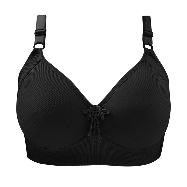 Mrat Clearance Bras for Women Clearance Womens Comfortable Lace Breathable  Padded Bralettes for Women Bra Underwear No Underwire Full Support Non-slip  Convertible Bandeau Bra L_1 Black L 