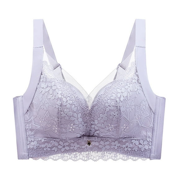 Mrat Bras for Women Women's No Wire Lactation Vest Bra Back Adjustment Yoga Running Bra Third Love Bras for Women 6 Gray L