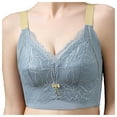 thumbnail image 1 of Mrat Clearance Bras for Women with Lift Thin without Sponge Plus Size Bras No Sweat Racerback Bralettes Large Breasts Bra Daily Bra Blue_1 3XL, 1 of 4