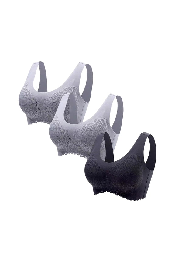 Breezies Bras Women Tops Bra Wire-Free Underwears Base Vest Style Sports Lingerie Neenca Knee Brace L_20 Gray 4XL