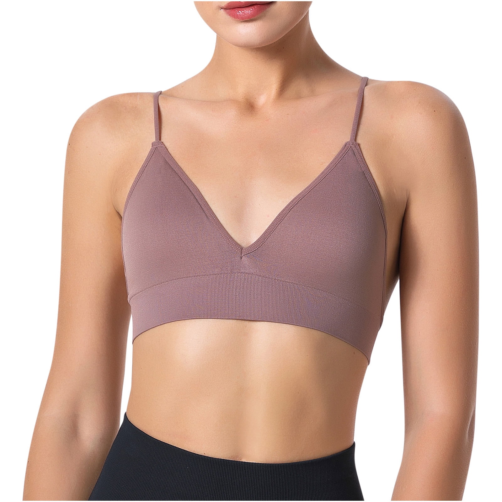 Mrat Clearance Breezies Bras Clearance Comfort Oman Bras with String Quick  Dry Shockproof Running Fitness Underwear Boomba Bra Inserts L_25 Rose Gold  M 